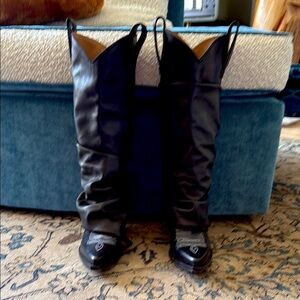 R13 Mid Black Cowboy Boots with sleeves. SOLD OUT on Shopbop!